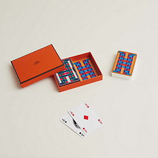 HERMES ブリッジカード Set of 2 H Tissage bridge playing cards | Hermès Canada
